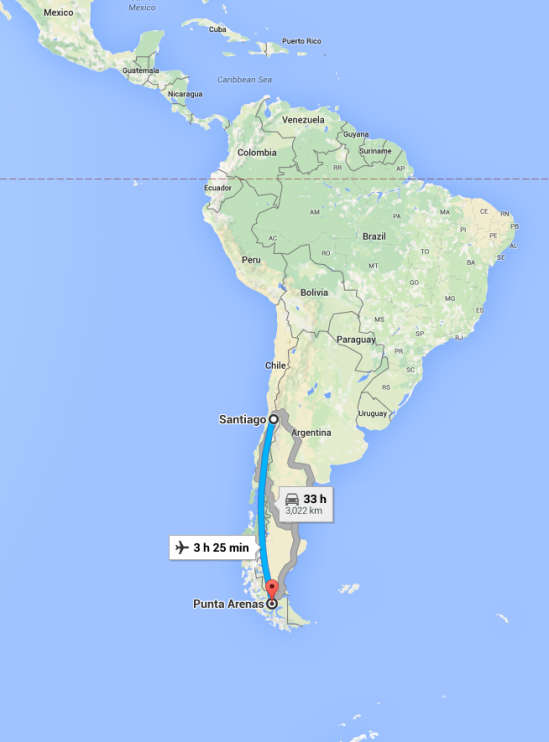 Santiago to Punta Arenas